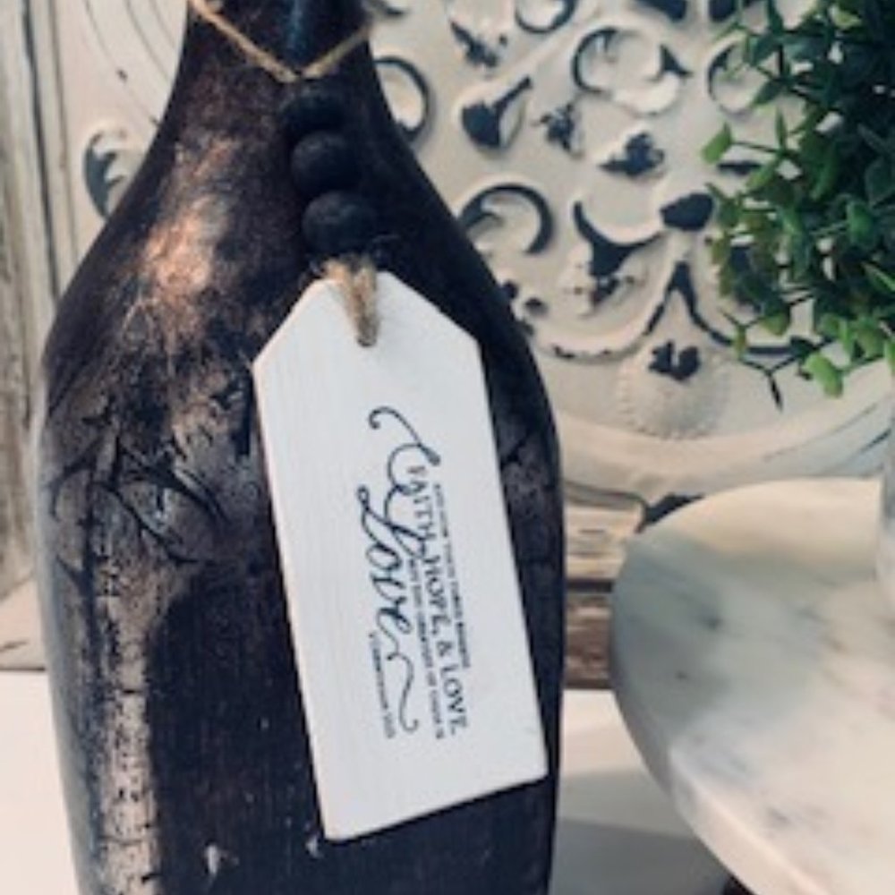 Wood Tag Ornaments - SET OF 6